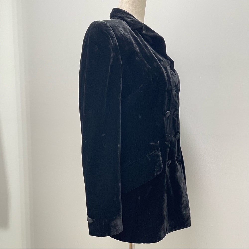Rena Lange Velvet Black Blazer Size FR 34 US 4 - Picture 9 of 13